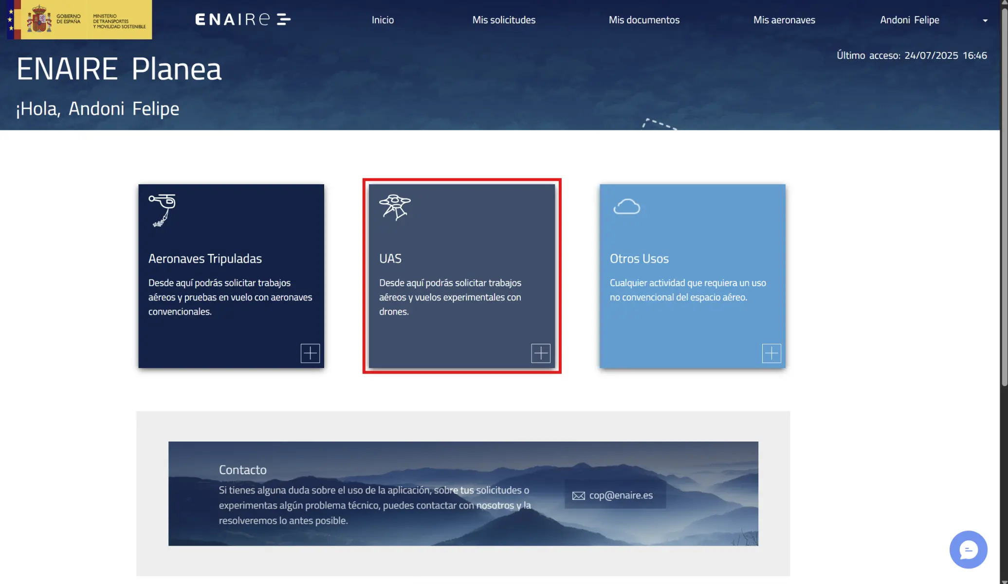 Ilustración pagina web de AESA